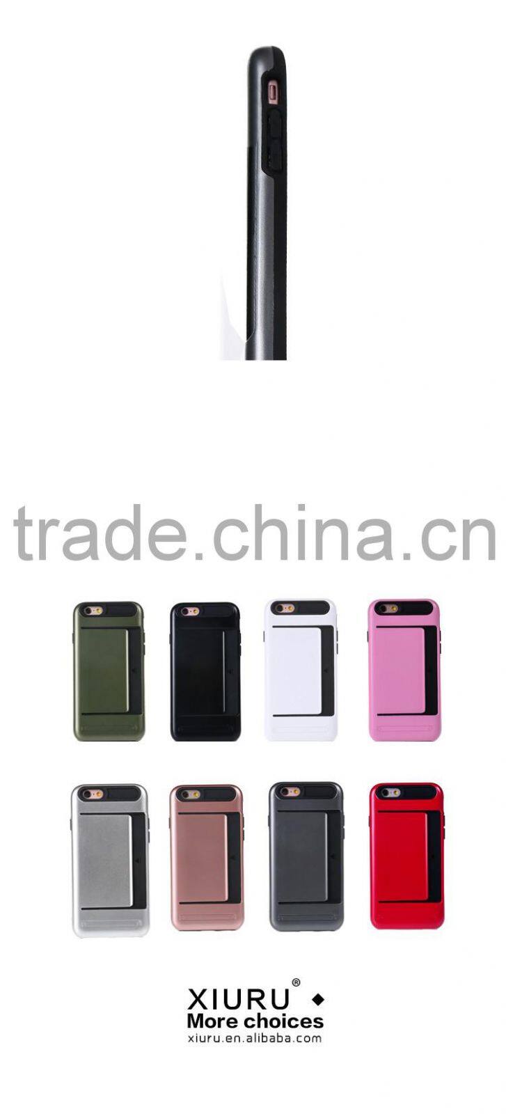 Hard Back Mobile Phone Cover Case With Card slot For Iphone 6 XR-PC-32