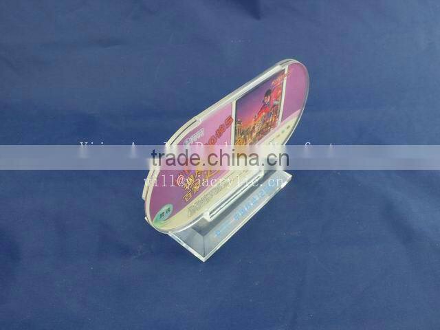 acrylic card holder menu stand with base