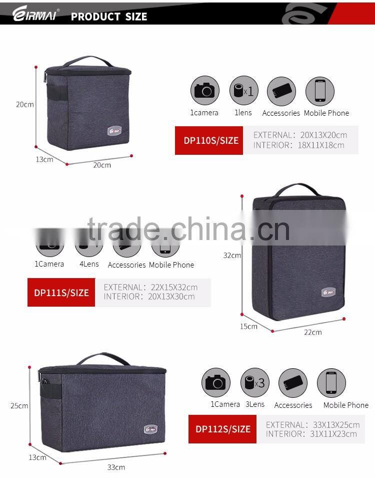 Customized professional waterproof outdoor lens soft pouch camera bag
