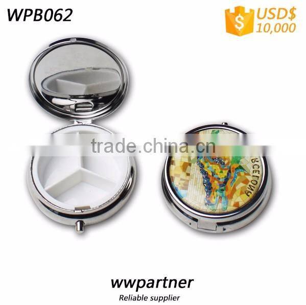 Round jewelry decorative pill boxes Custom