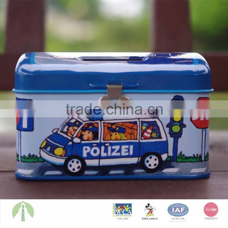 Cartoon money saving box with lock