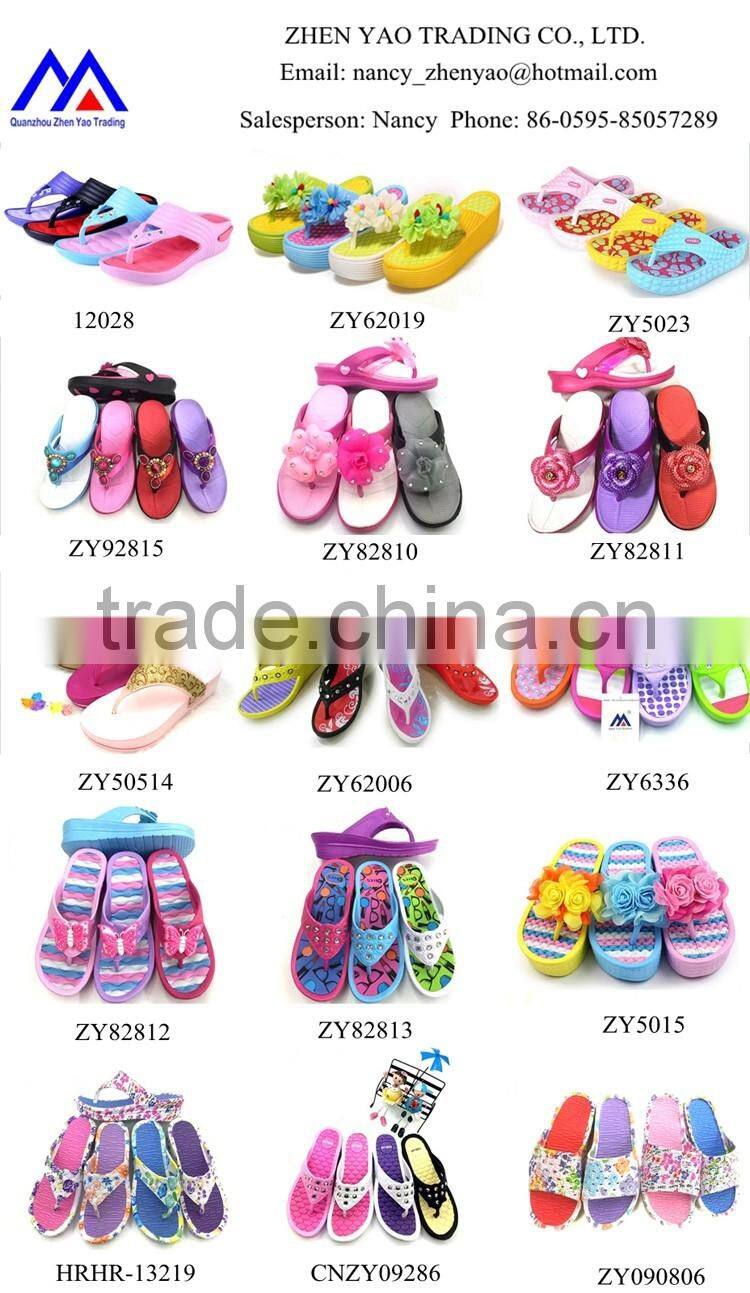 2015 ladies EVA hydrographics transfer printing slippers women