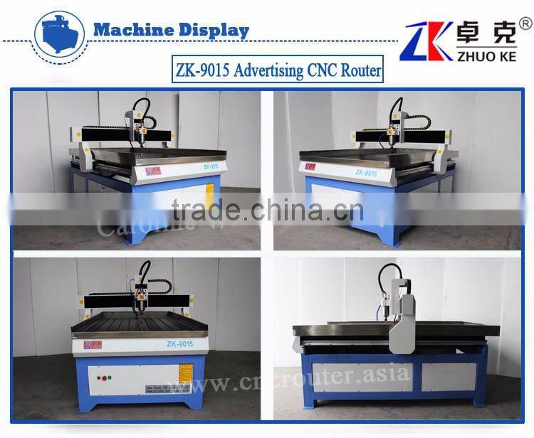 ZK-9015 Advertising CNC Router Machine 900*1500MM For MDF Aosong Board Aluminum-plastic Panel With 2.2KW Water Cooling Spindle