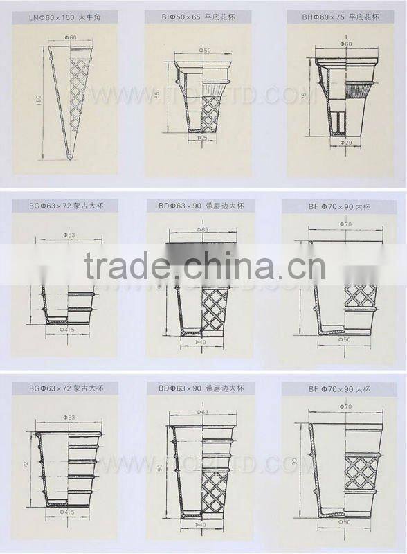 newly designed rolled sugar cone baking machine