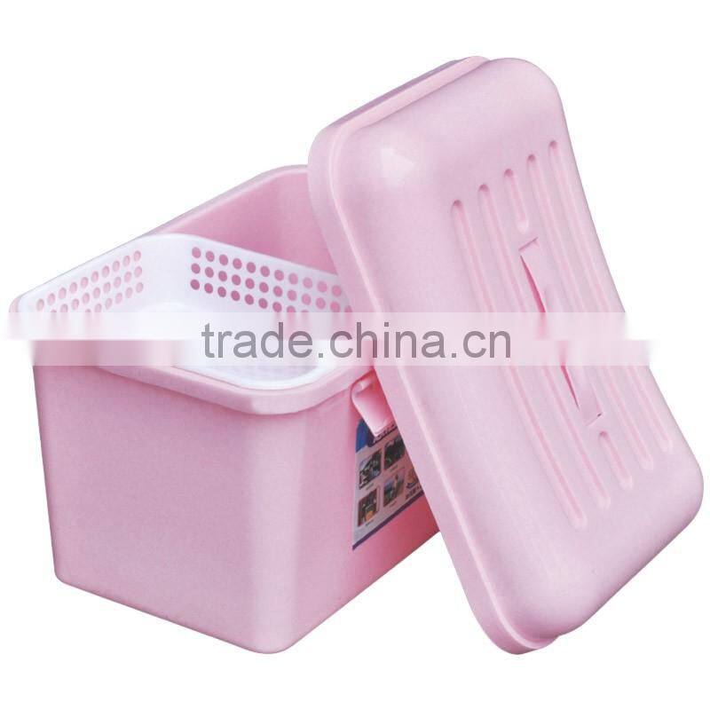 Two layers Plastic Storage Box Bin With Lid
