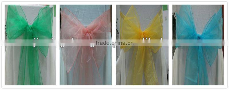 Orange Organza Chair Sashes for bridal