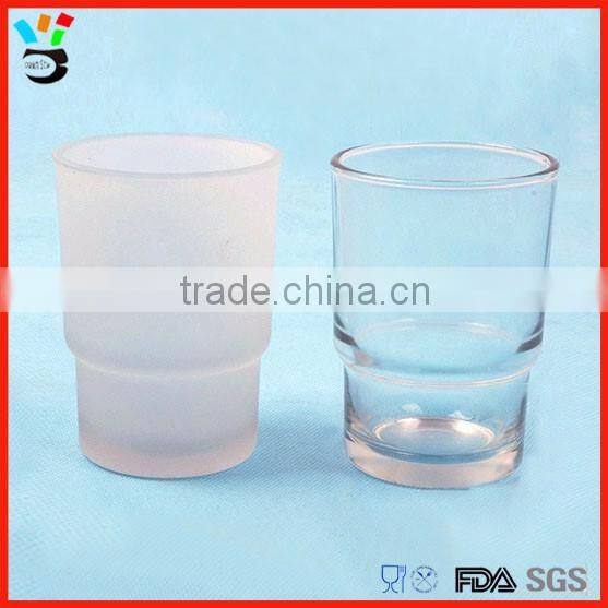 Hotel / Home Decorating Ideas Bathroom Rinse Mouth Clear & Frosted Toothbrush Glass Cup
