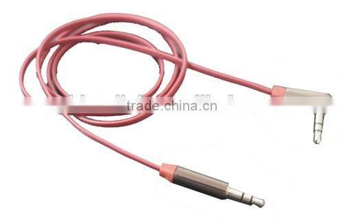 Male 3.5mm Jack to Male 3.5mm Jack L shape metal shell