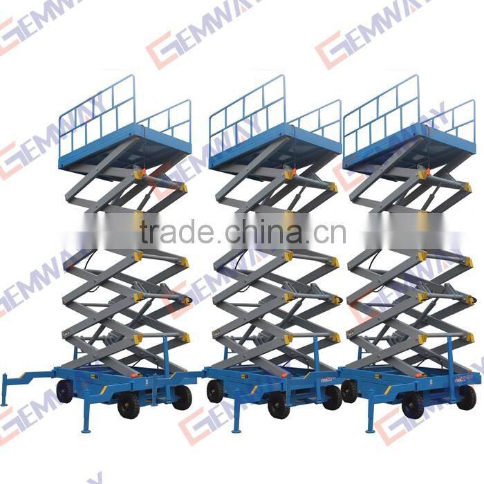 Professional hydraulic trailing scissor lift platform mobile for sale