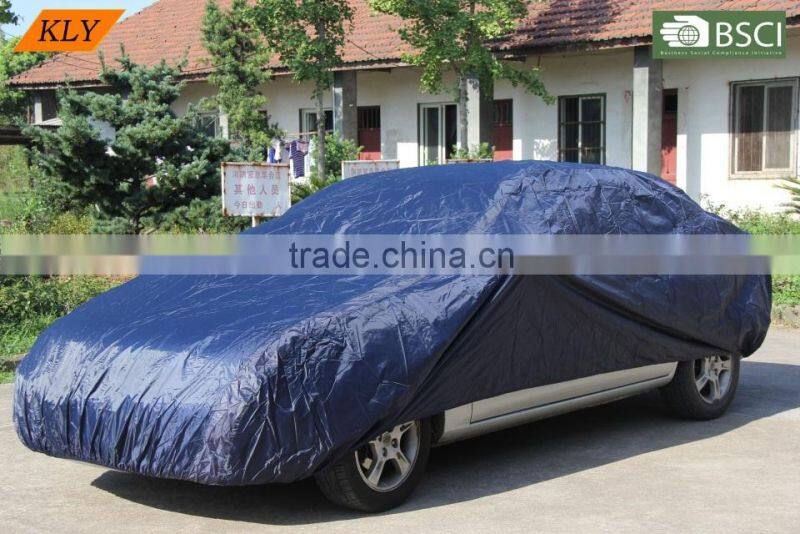Blue polyester waterproof car cover