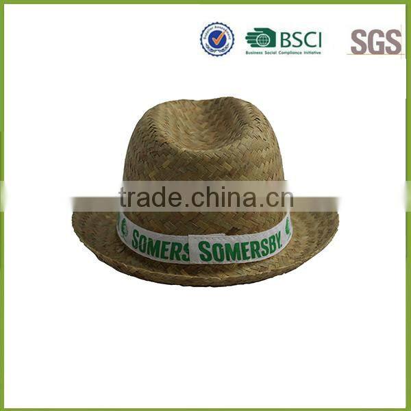 2015 Hot Sale Custom China Straw Fedora Hat