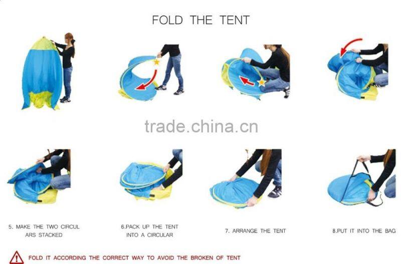 Portable Single layer steel wire Pole Material beach tent