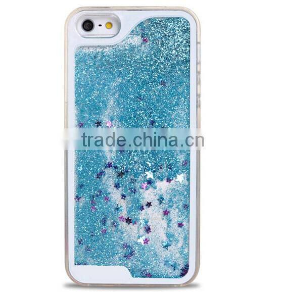 for iphone 6 heavy duty custom 3D quicksand glitter stars clear case