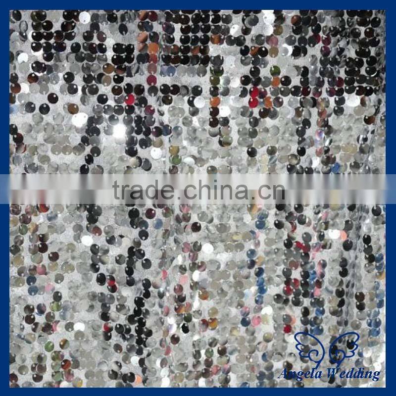 SQ001MA Whole sale low price metallic mesh sequence wedding mint green sequin table cloth