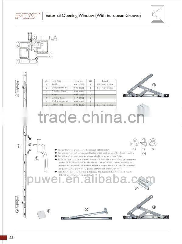 PWS 005 PVC sliding window , sliding PVC window