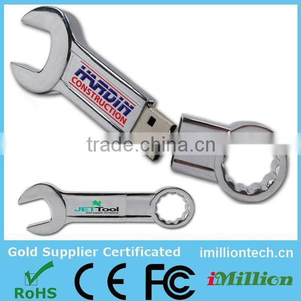 2016 New Product!! Metal Wrench USB 2.0 Thumbdrive for Promotion, No Encryption Custom Logo USB Flash Drive