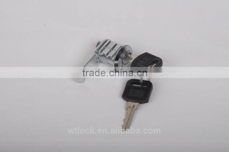 Zinc alloy material bright chrome cam lock for file cabinet wardrobe