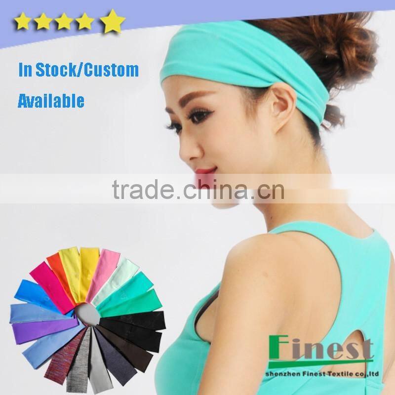 Elastic cotton stretch sweat headbands with your logo
