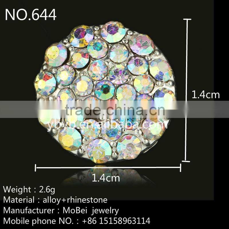 21mm Alloy rhinestone claw holder fashion pearl button garment accessories sweater embellished pearl button-644