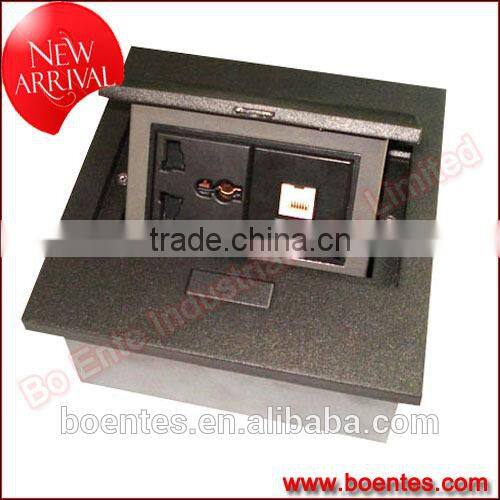 Smart Tabletop Power Plug with RJ45/Economic Pop Up Tabletop Socket Black Color