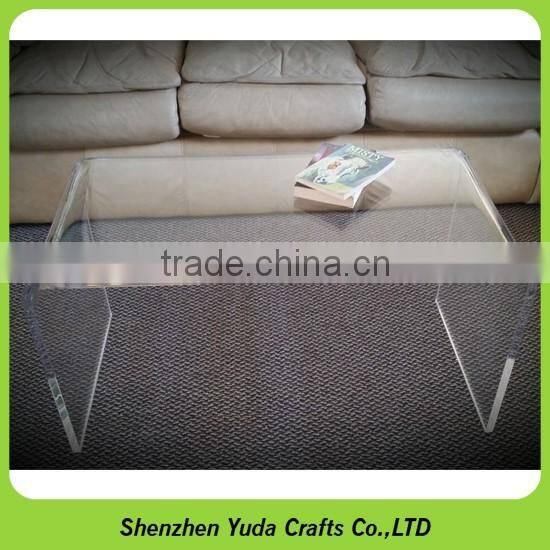 Portable side end coffee table acrylic waterfall nesting table