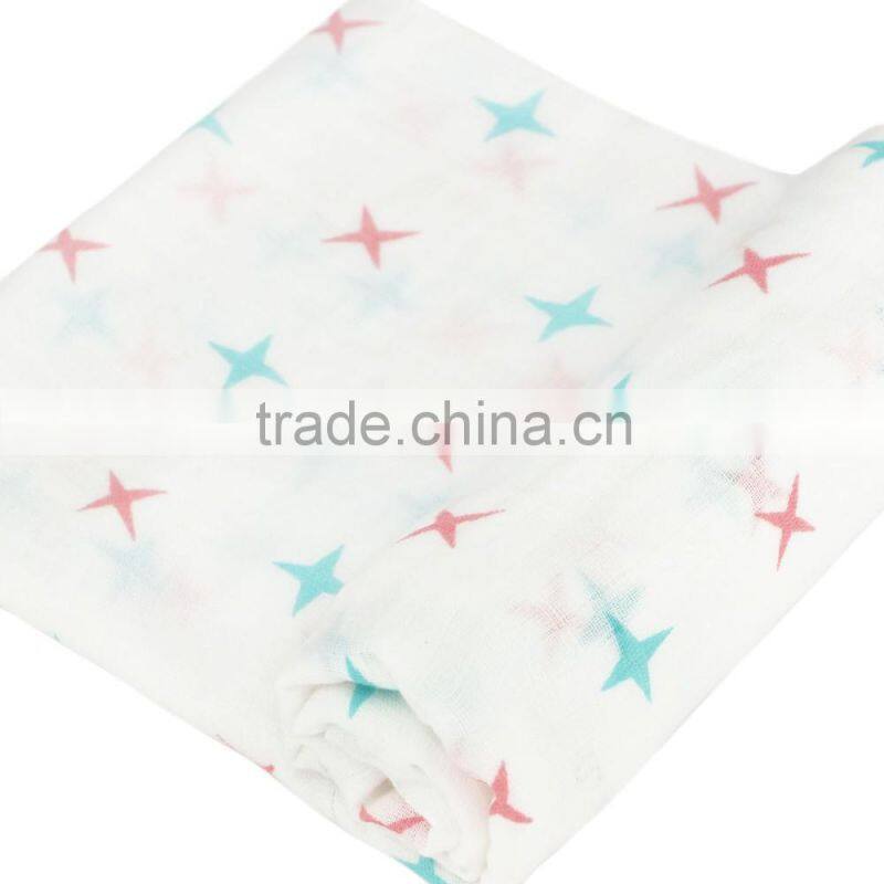 100% cotton soft muslin swaddle baby wrap OEM