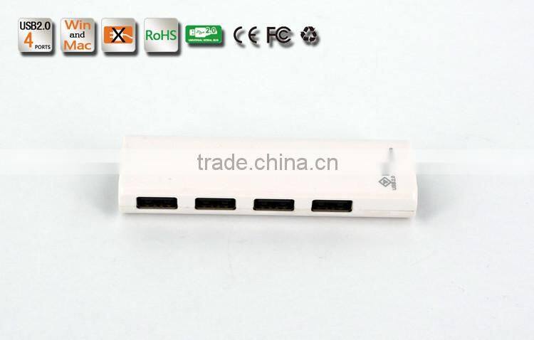 New-type usb por hub, Low Cost Portable Light 4 port usb 2.0 hub from usb hub suppliers with Plastic Casing