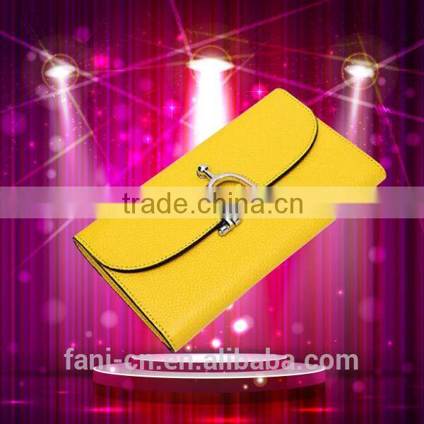 Guangzhou Fani luxury leather clutch purse making hard ware button for women