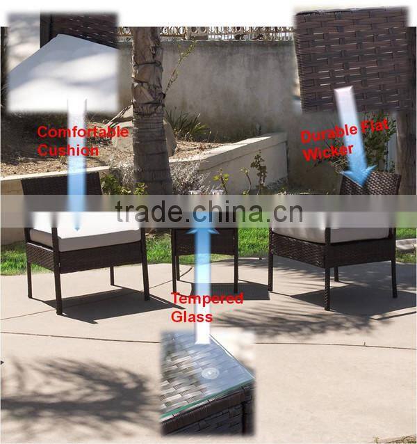 All-weather top quality hot fashion coffee chair table sets