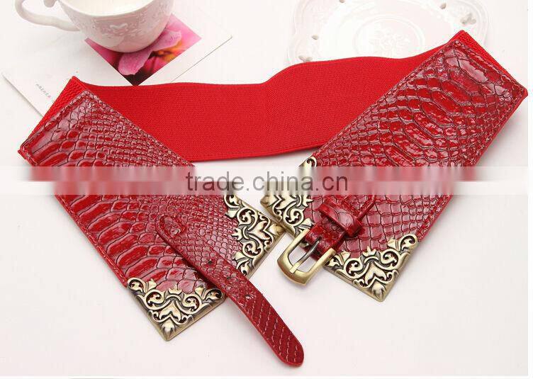 2014 Best fashion metal belt pure leather belts