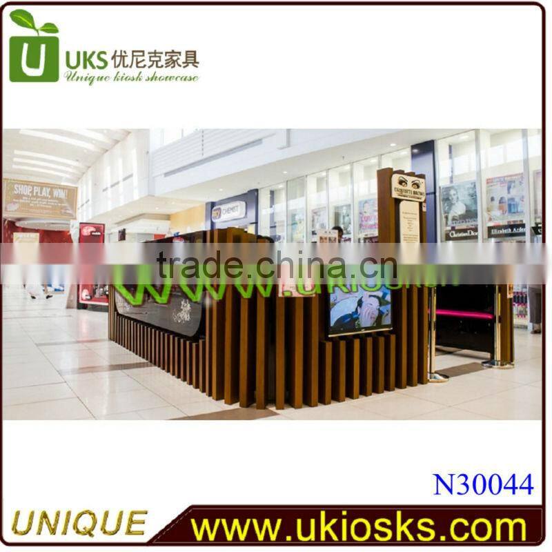 New Design 12x15ft China MDF jewelry mall display kiosk,jewelry kiosk furniture,jewelry mall kiosk with baking paint