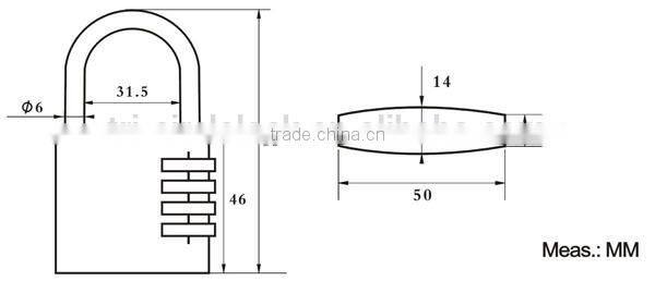 High Quality Tri-Circle Brass digital key combination lock T550