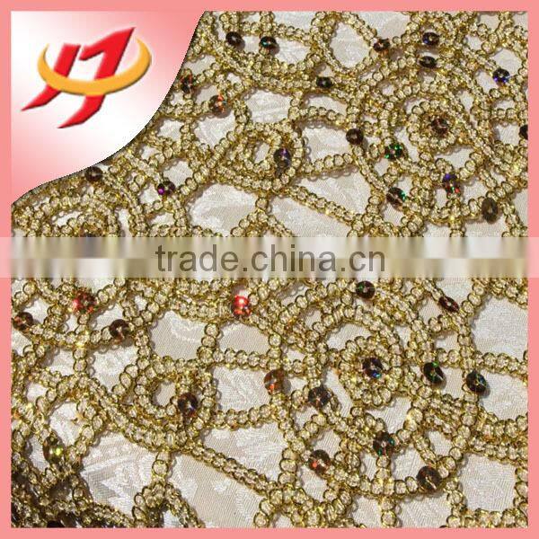 cheap round or square wedding embroidered gold sequin glitter table overlays