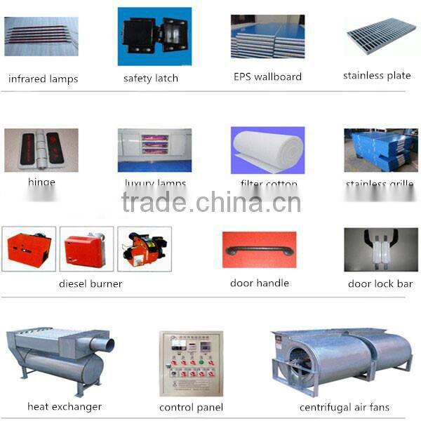 customize diesel heating car paint baking oven