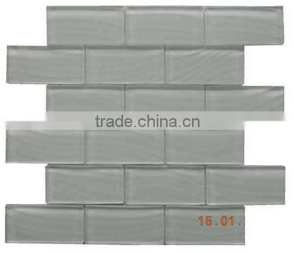 iridescent blue mosaic glass tile