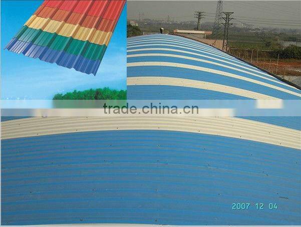 PVC anti-corrosive corrugated roofing sheet