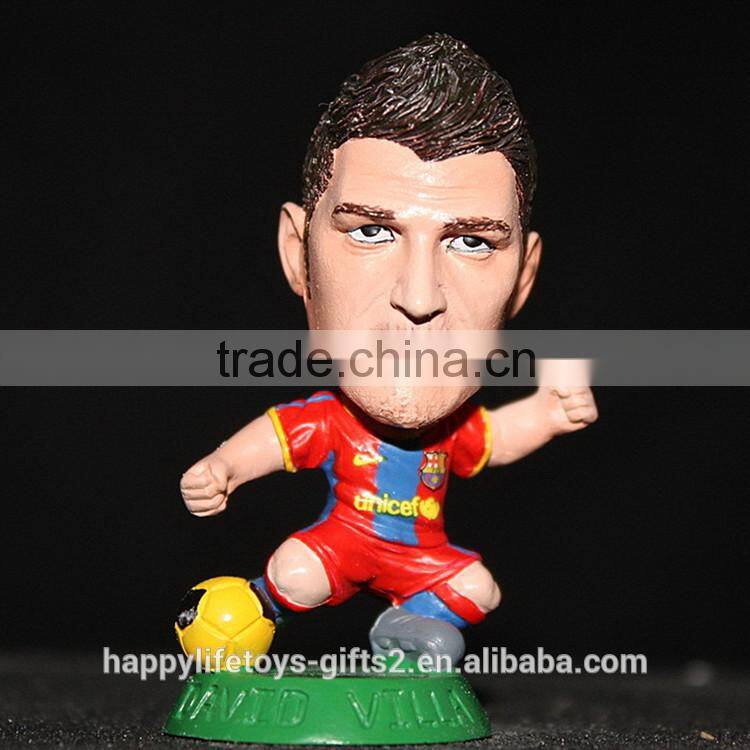 soccer player man polyresin big head football player toys PVC figurines