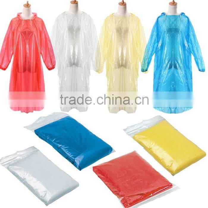Best selling new design disposable PE rain coat