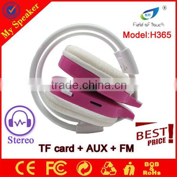 2014 new product headphone without wire with Fm radio