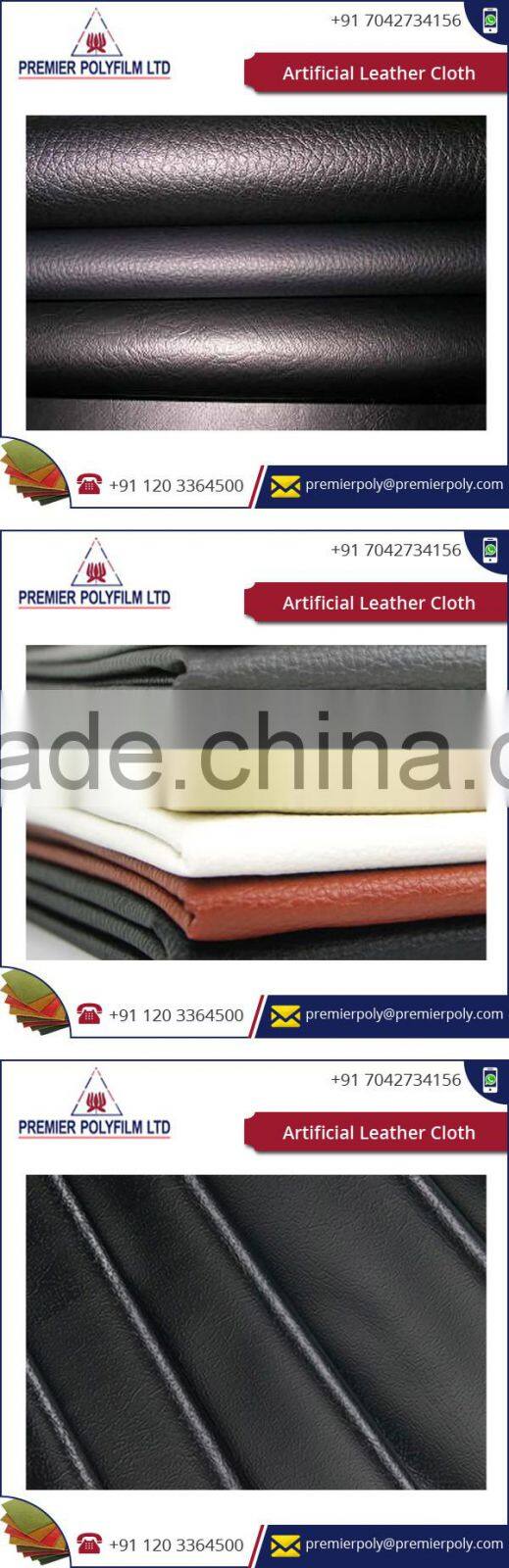 Smooth Finish Artificial Leather Cloth Available in Wide Range of Colors
