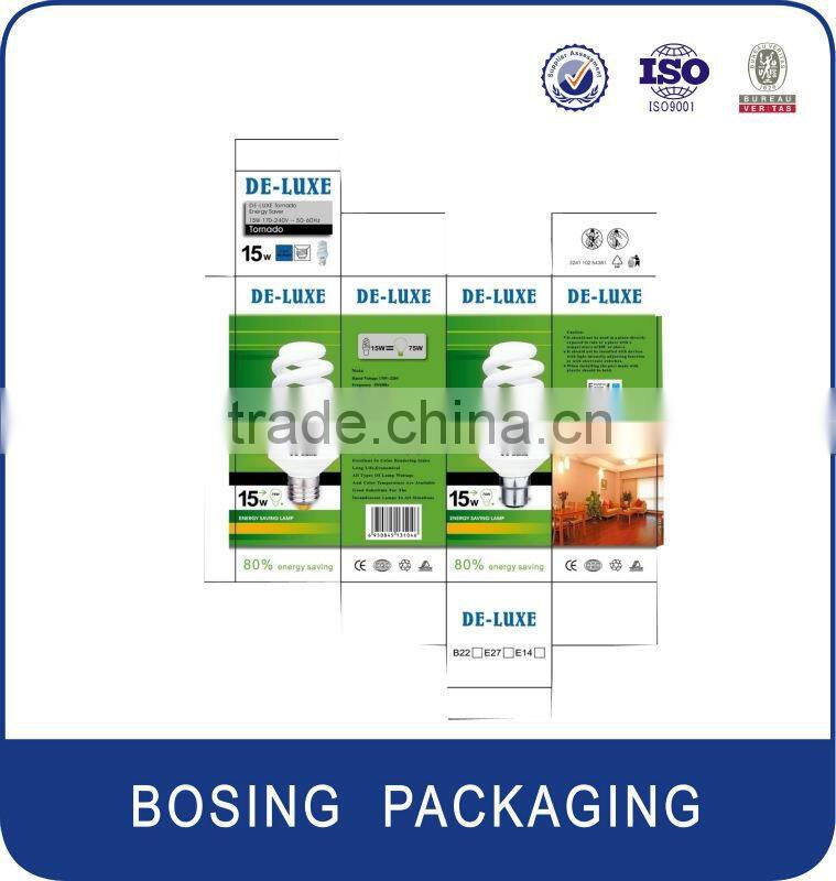 LED light paper packaging box with sponge insert