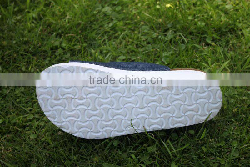 Summer leather buckle cork outsole wear-resisting ladies fancy sandal