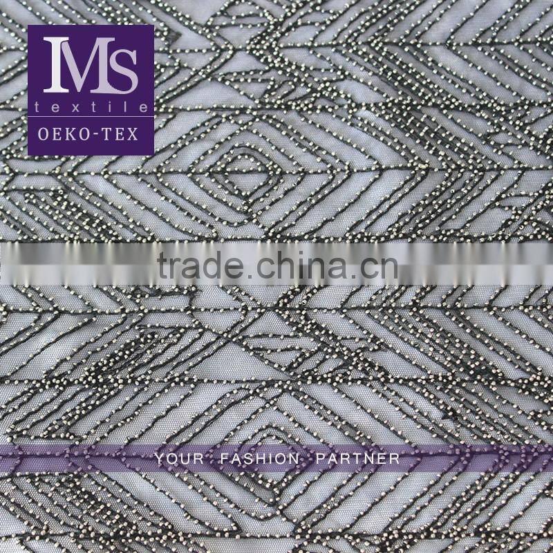 2016 Hot sale treedy flower poly embroidery guipure lace fabric for new dress