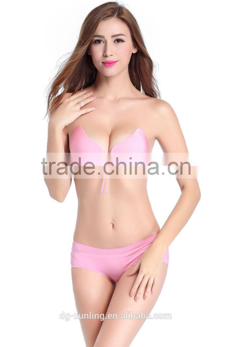 Beautiful Looks Magic Invisible Inserts Padded Adhesive Sexy Silicone Bra for Breast Enhance