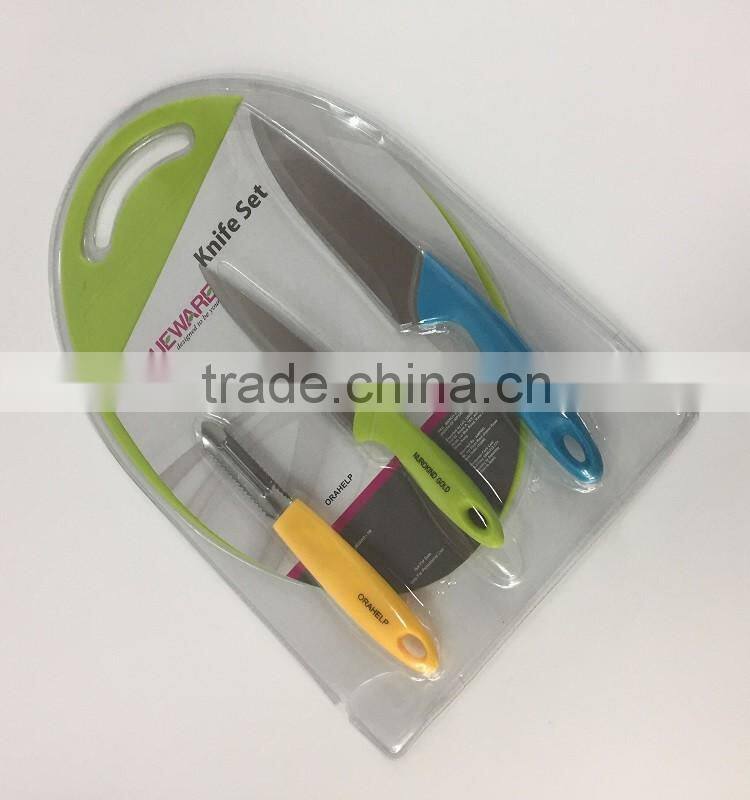 utilitarian domestic 3 piece knife set
