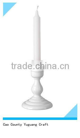 2015 high quality handmade black wooden candle holder for home decoration