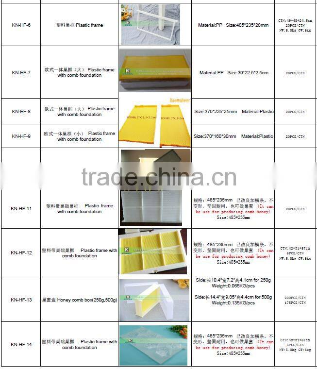 good quality beehive frame plastic sheet comb foundation
