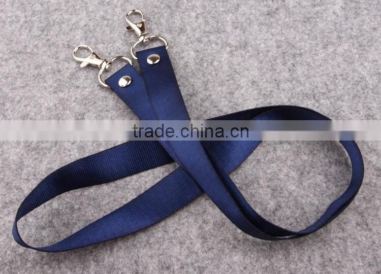 Shenzhen city factory bright single color silk-screen polyester lanyard