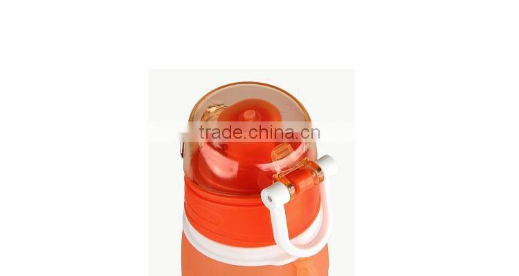 New design bottle bpa free 1L foldable food grade silicone water bottle