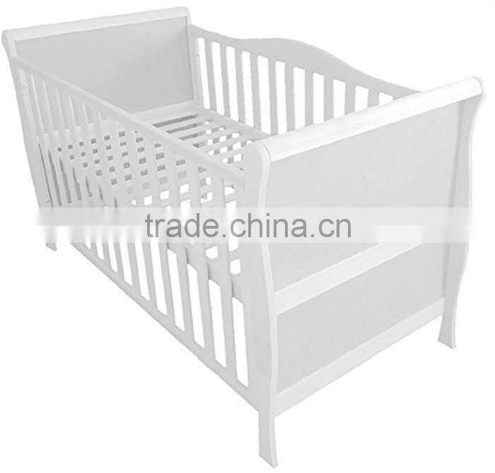 Luxury Solid Wood Baby Cot bed Sleigh Cotbed Toddler Bed